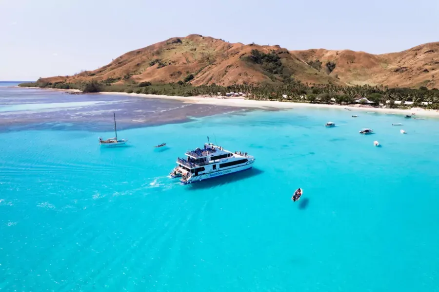 South Sea Cruises ferry in Yasawa waters